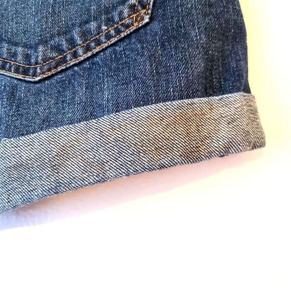 GAP Authentic Best Girlfriend Blue Denim Cuffed Jean Shorts - Picture 3 of 4